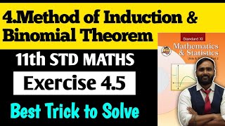 11th MATHS 2Chapter 4 Method of Induction and Binomial TheoremExercise 45PRADEEP GIRI SIR [upl. by Brinkema816]