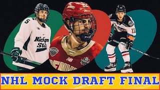 NHL MOCK DRAFT FINAL [upl. by Anirbus]