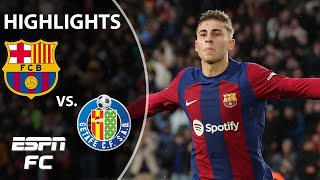 Barcelona vs Getafe  LALIGA Highlights  ESPN FC [upl. by Wise]