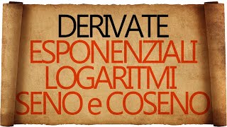 Derivate delle funzioni elementari  seno  coseno esponenziale e logaritmo [upl. by Denie]