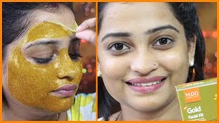 VLCC Gold Facial Kit Review  Gold Facial Kit  How to apply Video  Get Parlor like facial at home [upl. by Atteuqehs375]