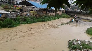 Flood in Nakhu Khola  Flood In Nepal   Lalitpur 2021 [upl. by Pimbley]