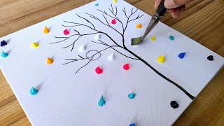 Easy Acrylic Painting Technique  Step By Step For Beginners  Simple Landscape Painting [upl. by Llekim177]