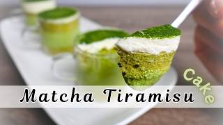 Matcha Tiramisu No raw eggs Best matcha dessert  Matcha Latte Cake dessertrecipes [upl. by Amity]