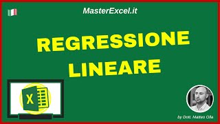 MasterExcelit  Regressione Lineare su Excel  Grafico Formula e Analisi di una regressione lineare [upl. by Wolfson]