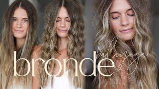 BRONDE BALAYAGE  sandy blonde lived in bronde hair color [upl. by Alyag]