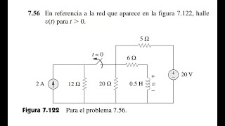 Ejercicio 756  Circuito RL  Fundamentos de circuitos Eléctricos Sadiku [upl. by Nahtanhoj]