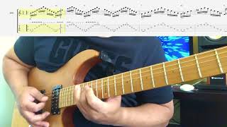 Lesson 2  Sweep Picking Arpeggios TABS on SCREEN [upl. by Annazus938]