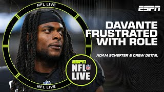 Davante Adams FRUSTRATED with role on offense wants to CONTRIBUTE more 👀  NFL Live [upl. by Yolane232]