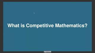 Introduction to Competitive Mathematics  Proof by Contradiction  Main Workshop [upl. by Amick495]