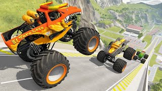 Monster Truck Showdown – Extreme Air amp Unbelievable Crashes Live [upl. by Ailatan235]