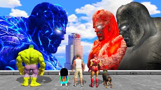 GTA 5  GTA5 SHINCHAN amp FRANKLIN DRAWS ICE LAVA GOD TO FIGHT THE BLACK LAVA GOD IN GTA 5 [upl. by Brawley]