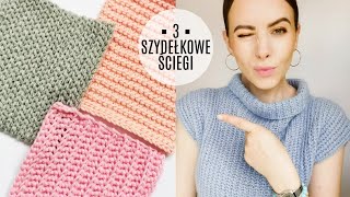 3 SZYDEŁKOWE ŚCIEGI KTÓRE MUSISZ ZNAĆ 🥰 WYGLĄDAJĄ JAK ZROBIONE NA DRUTACH 😮 [upl. by Salomone]