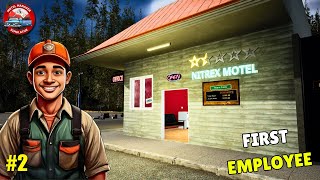 FINALLY I HIRED EMPLOYEES IN MY MOTEL  MOTEL MANAGER SIMULATOR GAMEPLAY 2 [upl. by Renita570]