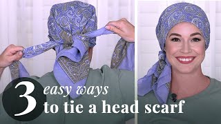 How To Tie A Headscarf Video  3 Ways in 2 Minutes 2019 [upl. by Adoc]