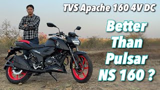 2024 TVS Apache 160 4V Dual Channel ABS Review  Better Than Bajaj Pulsar NS 160 [upl. by Der]