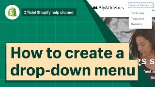 How to create dropdown menus  Shopify Help Center [upl. by Llesram]