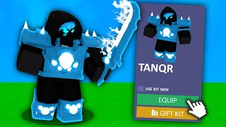 I became the TANQR KIT in Roblox Bedwars [upl. by Kentigera938]