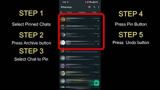 How to Pin more than 3 chats in WhatsApp [upl. by Garson]