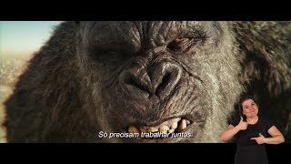 Godzilla e Kong O Novo Império  Trailer com acessibilidade [upl. by Nnyleuqcaj]