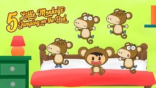 Ten Little Monkeys Jumping On The Bed  Monkey Rhymes amp Kids Songs  Baby Song [upl. by Nomolos187]