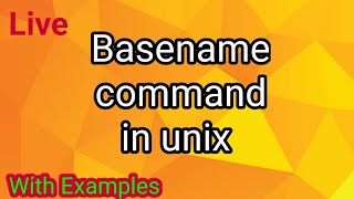 basename command in Unix  Priya  2021 [upl. by Ras]