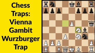 Chess Traps Vienna Gambit Wurzburger Trap [upl. by Yuma]