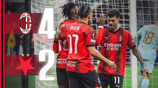 Rossoneri win in first leg  AC Milan 42 Slavia Praha  Highlights Europa League Round of 16 [upl. by Karalee78]