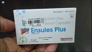 Ensules Plus Capsule  Tocotrienols With Olea Europaea Soft Gelatin Capsules  Ensules Plus Capsule [upl. by Lindsy]