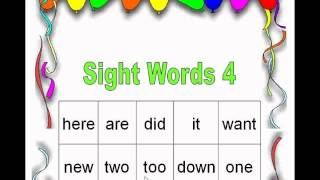 Sight Words 4 Sight Words Bingo Games [upl. by Neerak]