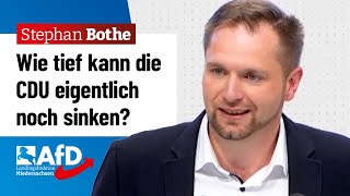 Wie tief kann die CDU eigentlich noch sinken – Stephan Bothe AfD [upl. by Edgell]