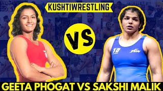 Geeta Phogat vs Sakshi Malik  देश का नंबर 1 कुश्ती वीडियो [upl. by Adieno]