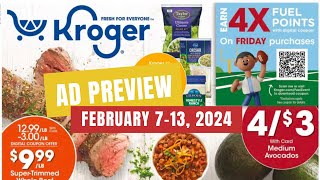 MORE MEGA Kroger Ad Preview for 27213  Superbowl amp Valentines Deals  MEGA SALE [upl. by Akin434]