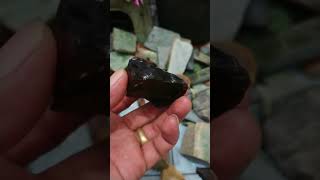 Black brown Serendibite stone Indonesia [upl. by Ophelia]