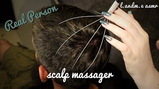 ASMR 💆  REAL PERSON tingly head amp scalp massager  25 MINS  no talking 🤐 [upl. by Follansbee]