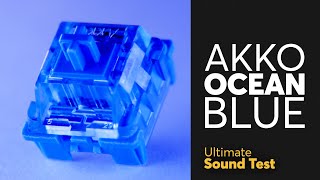 AKKO OCEAN BLUE Ultimate Sound Test  Smooth and Tactile Switch [upl. by Ahsitram657]