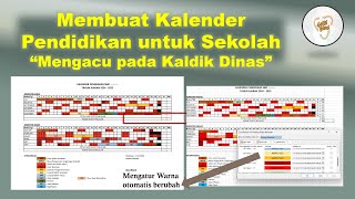 Membuat Kalender Pendidikan Sekolah TA 2024 2025 [upl. by Colon]