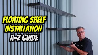 How to Install Floating Shelves to an Acoustic Panel Wall  FULL AZ GUIDE [upl. by Wester596]