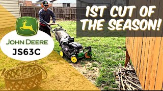 John Deere JS63C first cut of 2019 [upl. by Marella208]