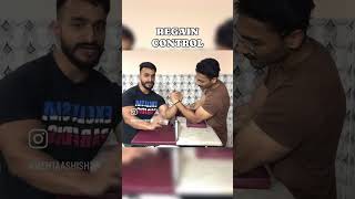 Stop toproll vs hook with fingers and cup 😱 armwrestling armwrestlingexercises [upl. by Ahseekal]