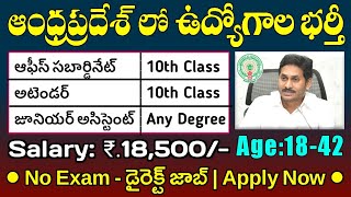 AP Government Jobs Notification 2023  Junior Assistant Office Subordinate Attender Posts [upl. by Vernier]