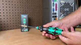 How to use the Wera 826 T Kraftform Turbo bitholding screwdriver handle [upl. by Lrae]