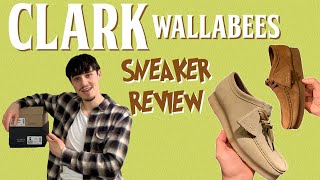 CLARK WALLABEES FULL REVIEW UNBOXING OF THE MAPLE AND COLA COLOURWAY [upl. by Yort372]