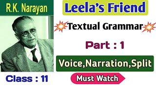 Leelas Friend Textual GrammarClass 11 Part1Leelas Friend Important Grammar [upl. by Aical]