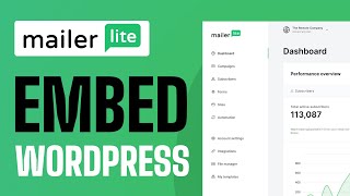 How To Embed Mailerlite Form in Wordpress  Full Guide 2024 [upl. by Isnam]