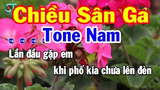 Karaoke Chiều Sân Ga Tone Nam  Cm  Nhạc Sống Mới  Karaoke Tuấn Cò [upl. by Wendel766]