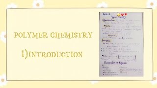 introduction of polymer chemistry [upl. by Rachel682]