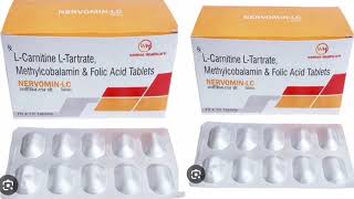 NERVOMIN LC Tablets LCarnitine LTartrate Methylcobalamin amp Folic Acid Tablets [upl. by Alexandro323]