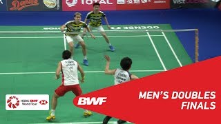 F  MD  GIDEONSUKAMULJO INA 1 vs KAMURASONODA JPN 4  BWF 2018 [upl. by Derzon]