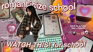 🪩 HOW TO ROMANTICIZE SCHOOL🩰🐆 A student back to school study motivation amp pinterest student habits [upl. by Johst]